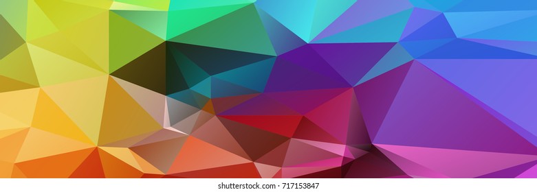 Abstract polygonal mosaic background consisting of triangles of different sizes and colors. Vector illustration in low poly style