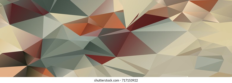 Abstract polygonal mosaic background consisting of triangles of different sizes and colors. Vector illustration in low poly style