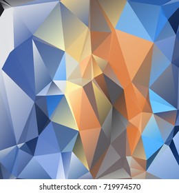 Abstract polygonal mosaic background consisting of triangles of different sizes and colors. Vector illustration in low poly style