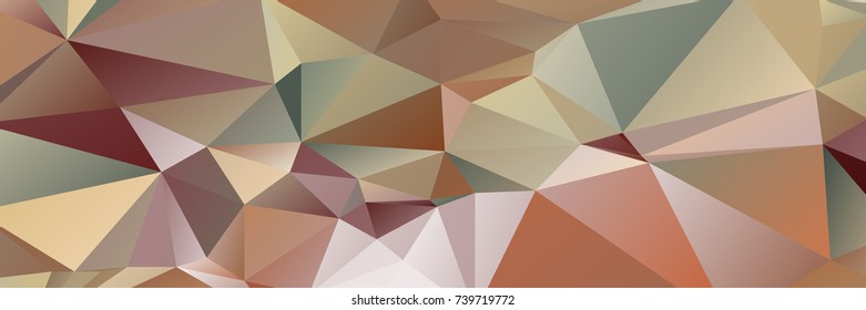 Abstract polygonal mosaic background consisting of triangles of different sizes and colors. Vector illustration in low poly style