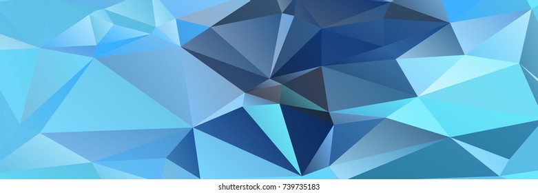 Abstract polygonal mosaic background consisting of triangles of different sizes and colors. Vector illustration in low poly style