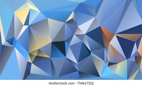 Abstract polygonal mosaic background consisting of triangles of different sizes and colors. Vector illustration in low poly style