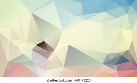 Abstract polygonal mosaic background consisting of triangles of different sizes and colors. Vector illustration in low poly style