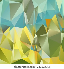 Abstract polygonal mosaic background consisting of triangles of different sizes and colors. Vector illustration in low poly style