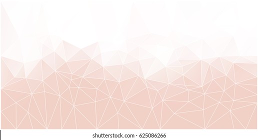 Abstract Polygonal Mosaic background of triangles light pink color. Blurry pink grid. Color Pale dogwood. Vector illustration for your business artwork. Creative Design Templates.
