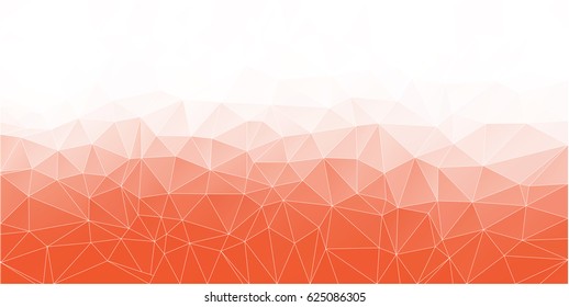 Abstract Polygonal Mosaic background of triangles light orange color. Blurry orange grid. Color flame. Vector illustration for your business artwork. Creative Design Templates.