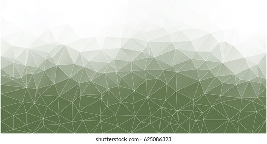 Abstract Polygonal Mosaic background of triangles light green color. Blurry green grid. Color Kale. Vector illustration for your business artwork. Creative Design Templates.