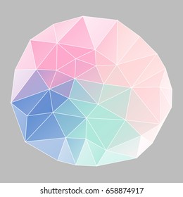 Abstract Polygonal Mosaic background of triangles. Blurry Pastel grid. Vector illustration for your business artwork. Creative Design Templates. For banners, posters, postcards and holiday.