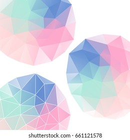 Abstract Polygonal Mosaic background of triangles. Blurry Pastel grid. Vector illustration for your business artwork. Creative Design Templates. For banners, posters, postcards and holiday.