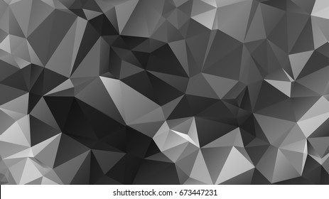 Abstract Polygonal Mosaic background of triangles gray, black color. Blurry grid. Vector illustration for business artwork. Creative Design Templates. For banners, poster, postcards, holiday.