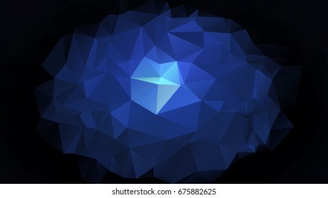 Abstract Polygonal Mosaic background of triangles blue, dark color. Blurry grid. Vector illustration for business artwork. Creative Design Templates. For banners, poster, postcards, holiday.