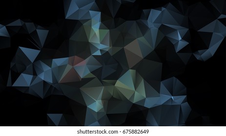 Abstract Polygonal Mosaic background of triangles blue, dark color. Blurry grid. Vector illustration for business artwork. Creative Design Templates. For banners, poster, postcards, holiday.