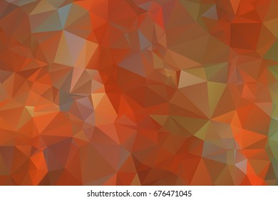 Abstract Polygonal Mosaic background of triangles orange, fire color. Blurry grid. Vector illustration for business artwork. Creative Design Templates. For banners, poster, postcards, holiday.