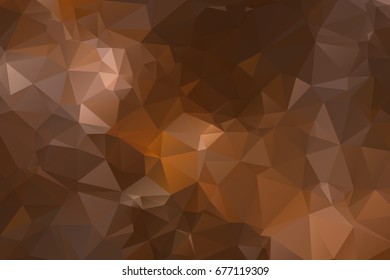 Abstract Polygonal Mosaic background of triangles gold, yellow, brown color. Blurry grid. Vector illustration for business artwork. Creative Design Templates. For banners, poster, postcards, holiday.