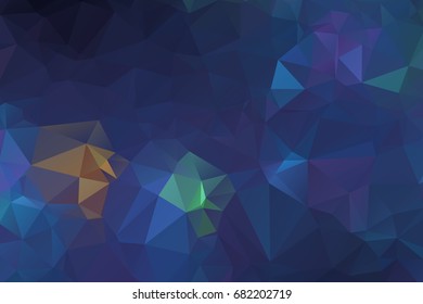 Abstract Polygonal Mosaic background of triangles blue color. Blurry grid. Vector illustration for business artwork. Creative Design Templates. For banners, poster, postcards, holiday.