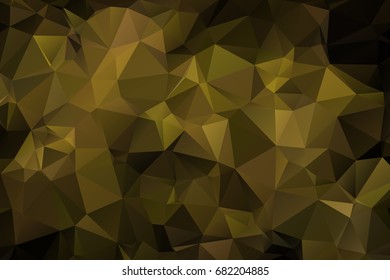 Abstract Polygonal Mosaic background of triangles gold, black color. Blurry grid. Vector illustration for business artwork. Creative Design Templates. For banners, poster, postcards, holiday.