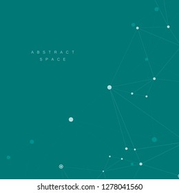 Abstract polygonal network background with connecting dots and lines.