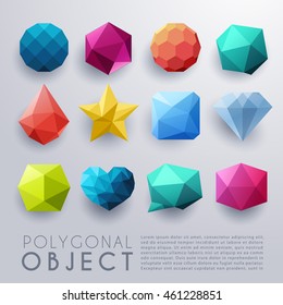 Abstract Polygonal Object : Vector Illustration