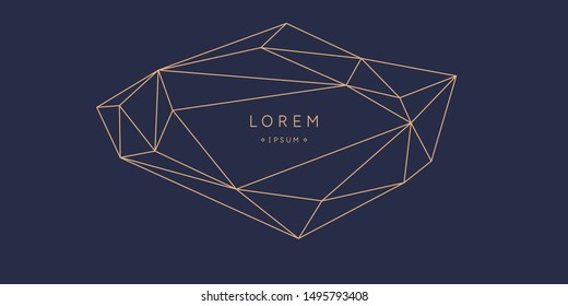 Abstract polygonal objects in the background. Low poly design. Vector illustration