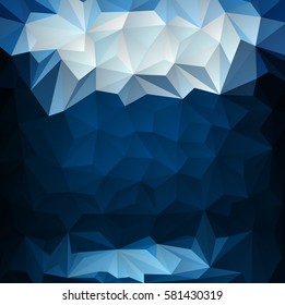 Abstract Polygonal on dark Background, Geometric Illustration.
