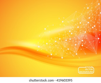 Abstract polygonal orange