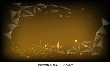Abstract polygonal orange background