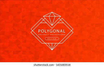 Abstract polygonal orange background texture, orange textured, banner polygon backgrounds, vector illustration for graphic design