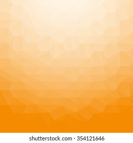 Abstract polygonal orange  low poly background. Vector science background. Polygonal vector background. 