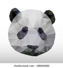 abstract polygonal panda