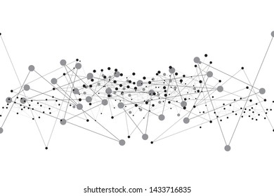 abstract polygonal particles and connect dot background. Vector EPS 10.