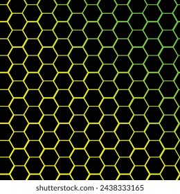 Abstract polygonal pattern design yollow and green background.