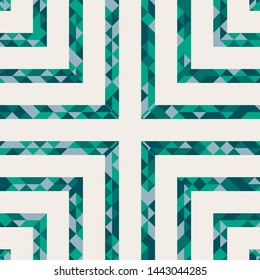 Abstract polygonal pattern with lines of colored triangles. Can be used as poster, banner, border, background, Wallpaper, card, print and etc. Eps10 vector.