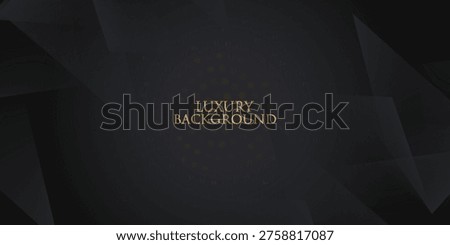 Abstract polygonal pattern luxury background dark black with gold. Triangle shape geometric.Eps10 Vector
