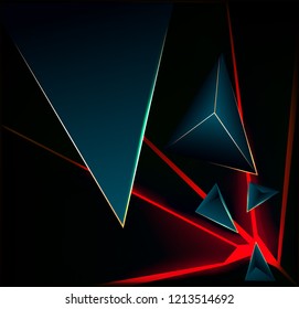 Abstract polygonal pattern luxury dark blue with gold