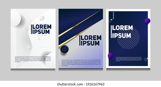 Resumen patrón poligonal lujo azul oscuro con oro