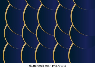 Abstract polygonal pattern luxury dark blue with gold