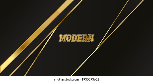 Abstract polygonal pattern luxury dark blue with gold