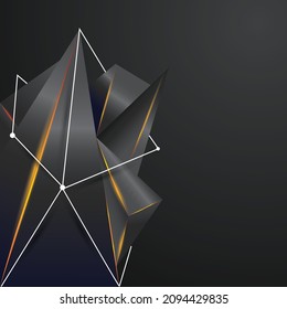 Resumen de lujo de patrón poligonal oscuro 