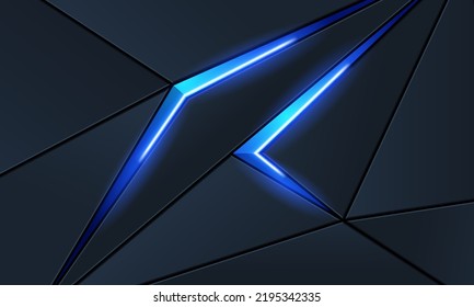 Abstract polygonal pattern luxury dark blue