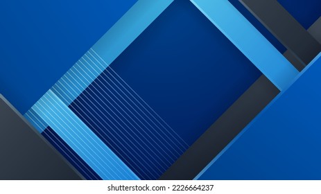 Abstraktes polygonales Muster, luxuriös, dunkelblau mit schwarzem Hintergrund