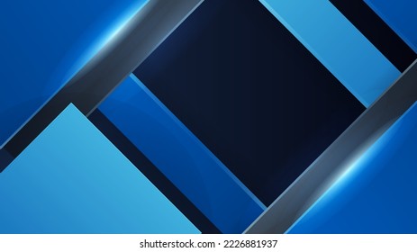 Abstraktes polygonales Muster, luxuriös, dunkelblau mit schwarzem Hintergrund