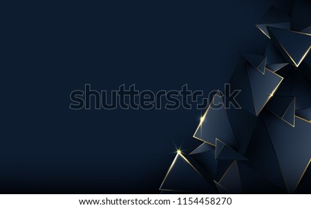abstract polygonal pattern luxury dark blue のベクター画像素材