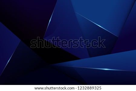 Abstract polygonal pattern luxury dark blue background