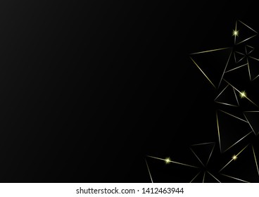 Abstract polygonal pattern luxury golden line with black template background.Vector background can be used in cover design, book design, poster, cd cover, flyer, website backgrounds or advertising.