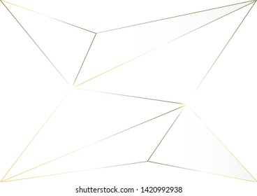Abstract polygonal pattern luxury golden line with white template background.Vector background can be used in cover design, book design, poster, cd cover, flyer, website backgrounds or advertising.
