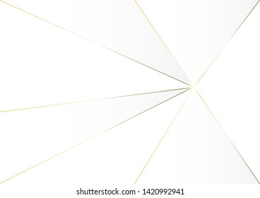 Abstract polygonal pattern luxury golden line with white template background.Vector background can be used in cover design, book design, poster, cd cover, flyer, website backgrounds or advertising.