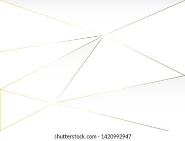 Abstract polygonal pattern luxury golden line with white template background.Vector background can be used in cover design, book design, poster, cd cover, flyer, website backgrounds or advertising.
