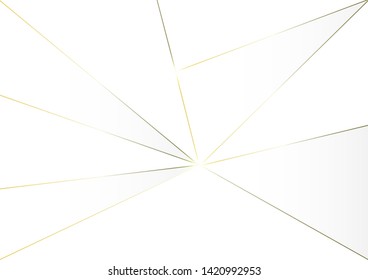 Abstract polygonal pattern luxury golden line with white template background.Vector background can be used in cover design, book design, poster, cd cover, flyer, website backgrounds or advertising.