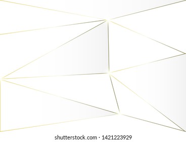 Abstract polygonal pattern luxury golden line with white template background.Vector background can be used in cover design, book design, poster, cd cover, flyer, website backgrounds or advertising.