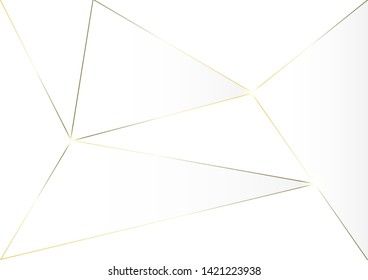 Abstract polygonal pattern luxury golden line with white template background.Vector background can be used in cover design, book design, poster, cd cover, flyer, website backgrounds or advertising.